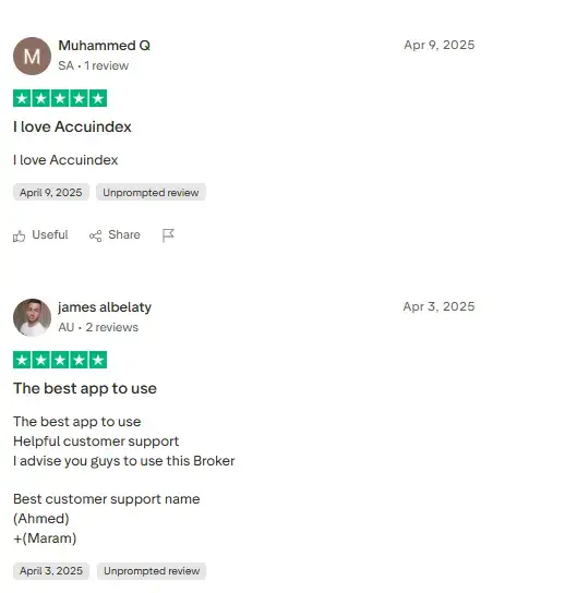 آراء المتداولين عن منصة أكيواندكس Accuindex