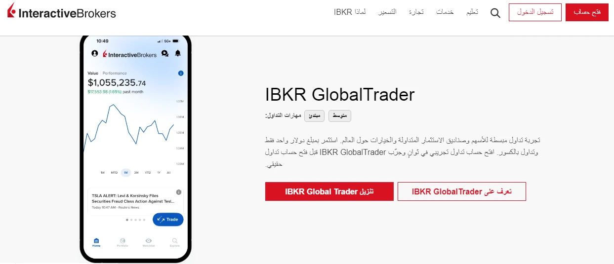 منصة IBKR GlobalTrader