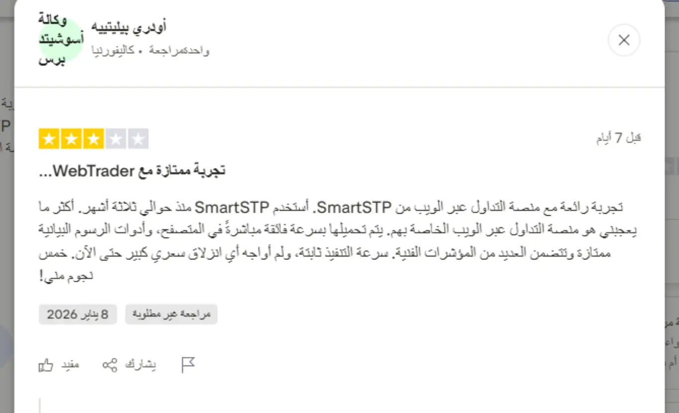 تجارب المتداولين الحقيقيين مع SmartSTP