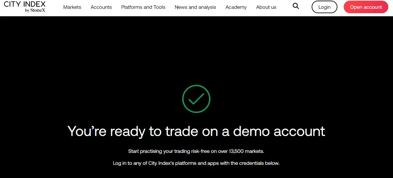فتح حساب تداول لدى City Index