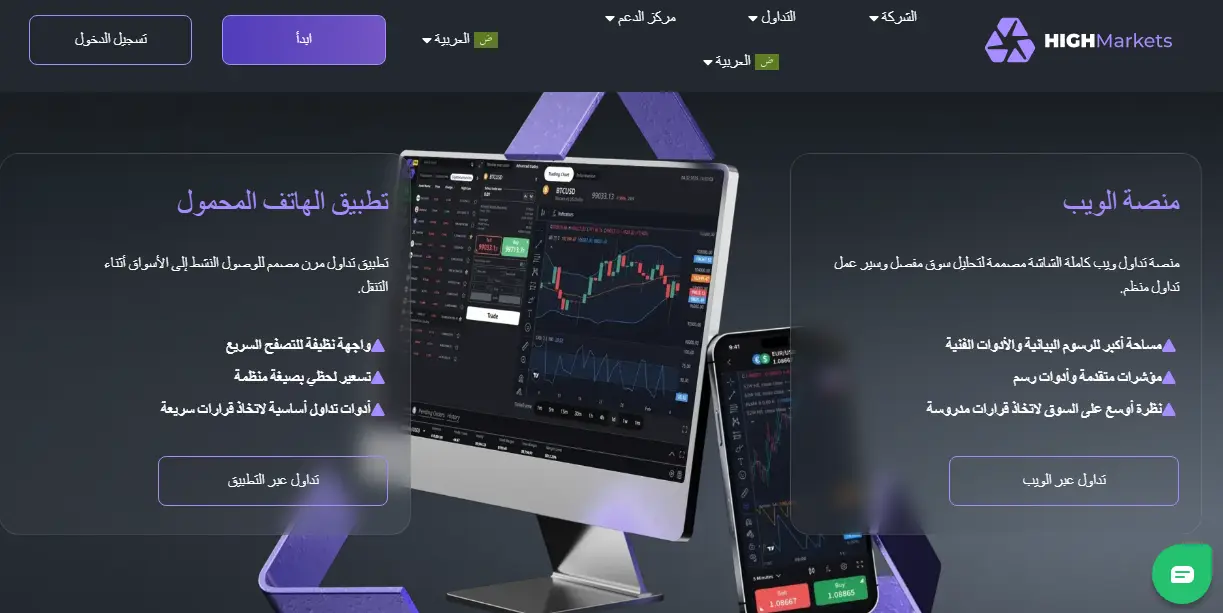 منصات تداول HighMarkets