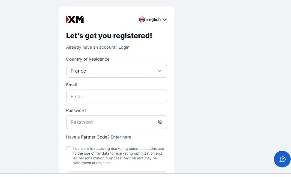 فتح حساب في شركة XM