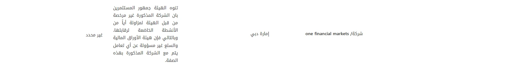 تحذير-SCA-من-ون-فيننشال-ماركتس